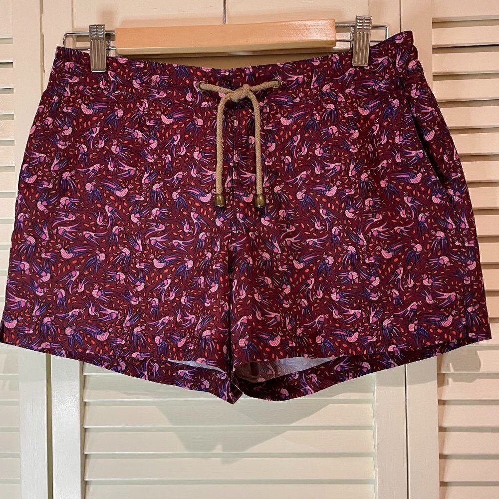 THORSUN Women's Athena Birds Shorts Dark Pink Size S